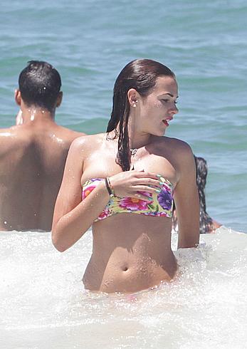 Demi Harman in bikini on the beach in Sydney