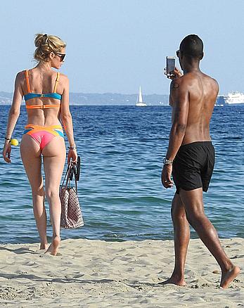 Doutzen Kroes in bikini at the beach in Ibiza