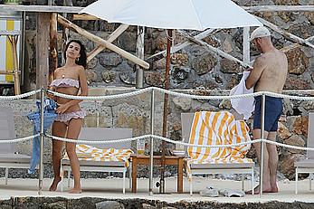 Emily Ratajkowski in a bikini in Tuscany