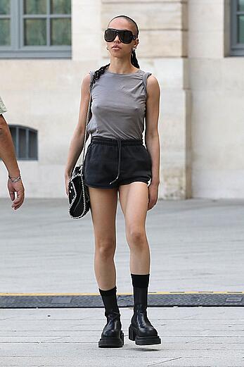 FKA Twigs pokies while out in Paris