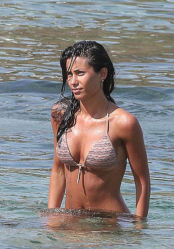 Federica Nargi in bikini on a beach in Mykonos Island