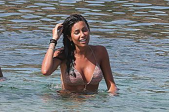 Federica Nargi in bikini on a beach in Mykonos Island