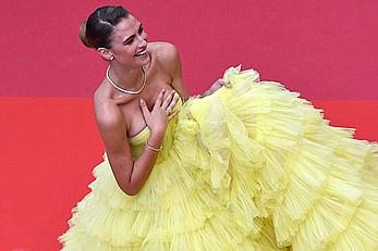 Fernanda Liz nipple slip on the red carpet at the screening of the film Roubaix, une lumiere at the 72nd annual Cannes Film Festival