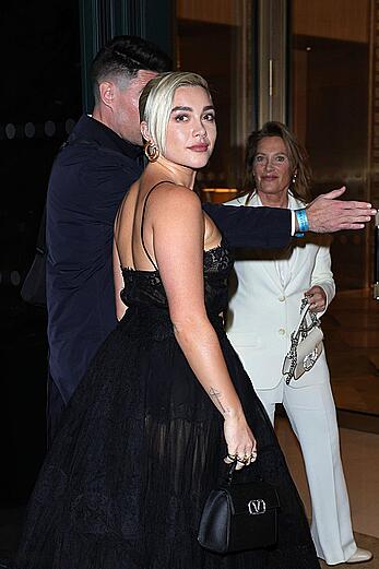 Florence Pugh see through to nipples at Valentino afterparty during Paris Fashion Week