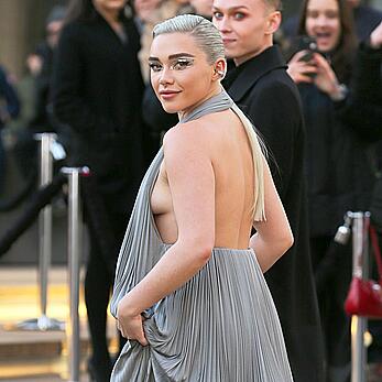 Florence Pugh sideboob at Dune Part 2 premiere in New York