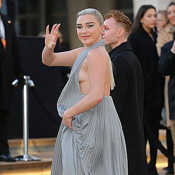 Florence Pugh sideboob at Dune Part 2 premiere in New York