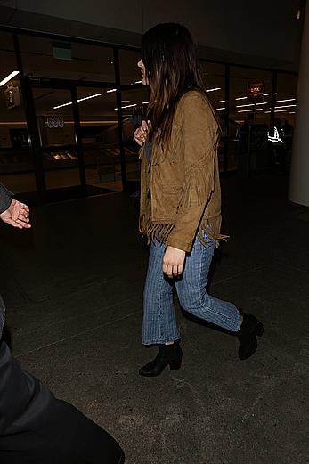 Frances Bean Cobain in see through top at LAX Airport