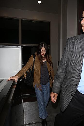 Frances Bean Cobain in see through top at LAX Airport