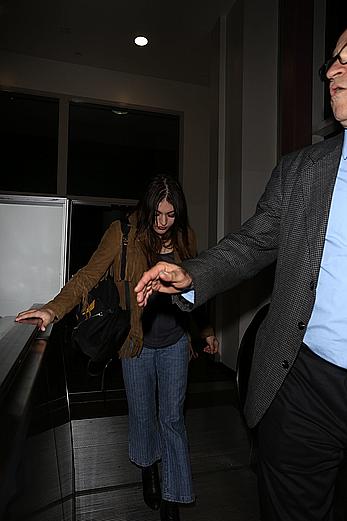 Frances Bean Cobain in see through top at LAX Airport