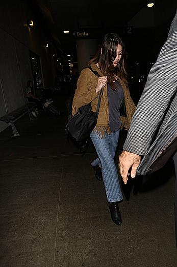 Frances Bean Cobain in see through top at LAX Airport