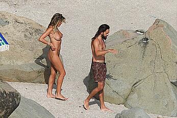 Heidi Klum topless at beach Getaway in St. Barts