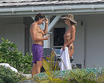 Heidi Klum topless again in St. Barts