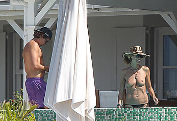 Heidi Klum topless again in St. Barts