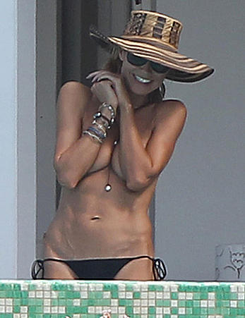 Heidi Klum topless again in St. Barts