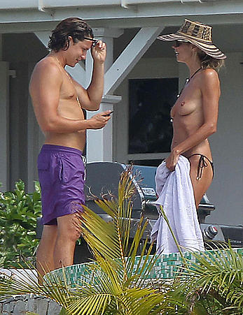 Heidi Klum topless again in St. Barts