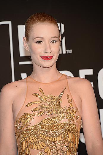 Iggy Azalea in semi-transparent tight dress at 2013 MTV Video Music Awards