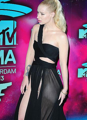 Iggy Azalea wardrobe malfunction at MTV Europe Music Awards 2013 in Amsterdam