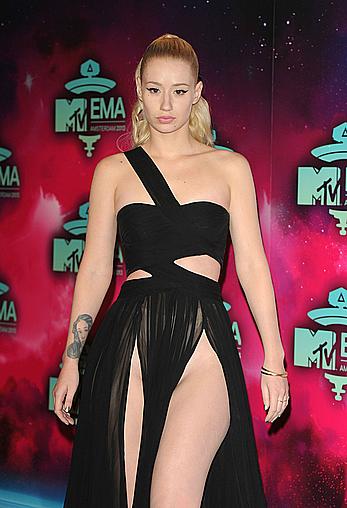 Iggy Azalea wardrobe malfunction at MTV Europe Music Awards 2013 in Amsterdam