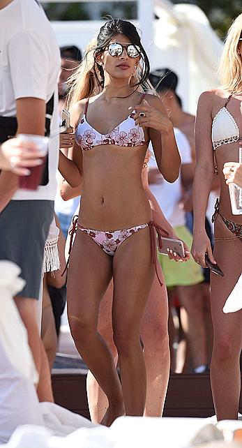 Jasmin Walia in bikini on the beach in Marbella