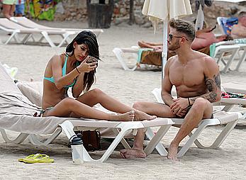 Jasmin Walia sunbathing in bikini