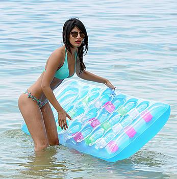 Jasmin Walia sunbathing in bikini