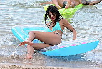 Jasmin Walia sunbathing in bikini