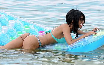 Jasmin Walia sunbathing in bikini