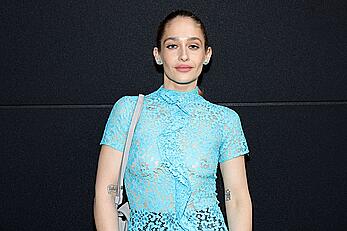 Jemima Kirke see through to tits at the Proenza Schouler show during New York Fashion Week