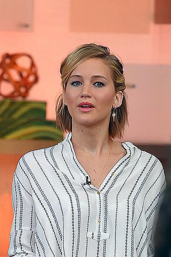 Jennifer Lawrence shows her sexy legs at Good Morning America