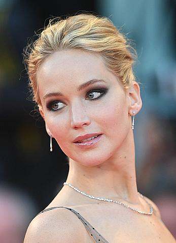 Jennifer Lawrence in see through dress at Mother premiere during the 74th Venice Film Festival