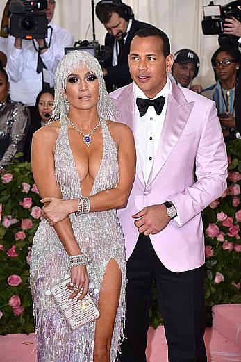 Jennifer Lopez legs and cleavage at 2019 Met Gala in NYC