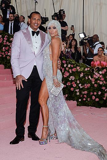 Jennifer Lopez legs and cleavage at 2019 Met Gala in NYC