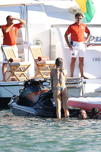 Joanna Krupa goes topless on a yacht in Miami