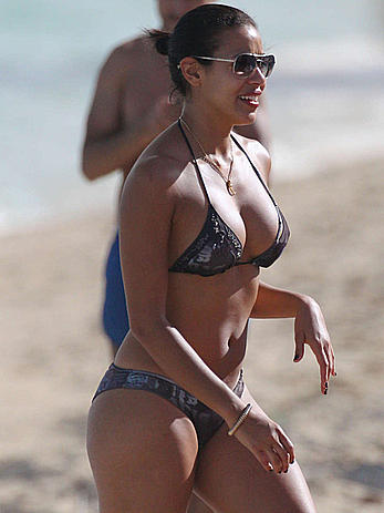 Julissa Bermudez wearing bikini at the beach in Miami