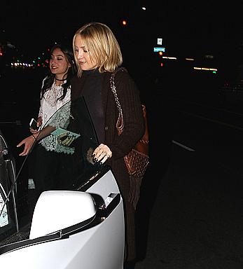 Kate Hudson in see through top outside Carlitos Gardel Restaurant