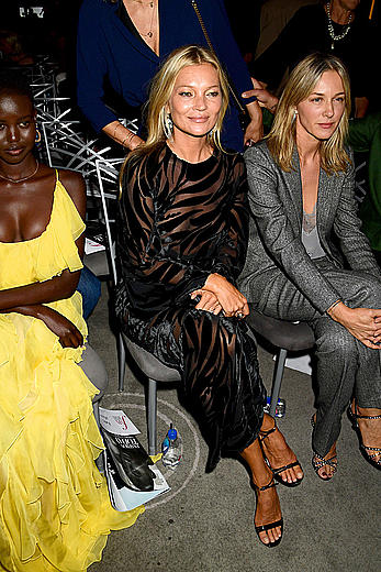 Kate Moss braless in see through dress at The Daily Front Row Fashion Media Awards