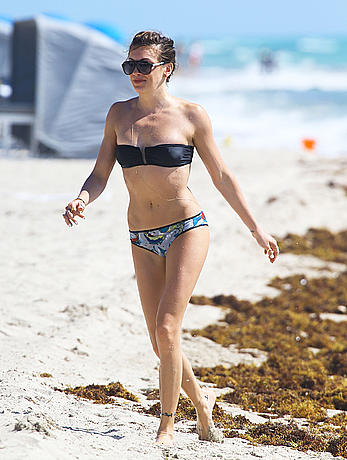 Katie Cassidy wearing a bikini in Miami