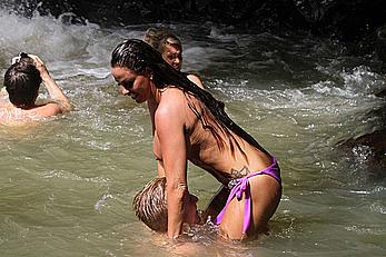 Katie Price swimming topless with Kris Boyson in Thailand