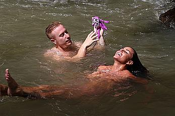 Katie Price swimming topless with Kris Boyson in Thailand