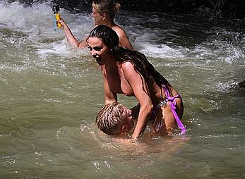 Katie Price swimming topless with Kris Boyson in Thailand