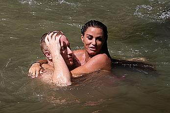 Katie Price swimming topless with Kris Boyson in Thailand