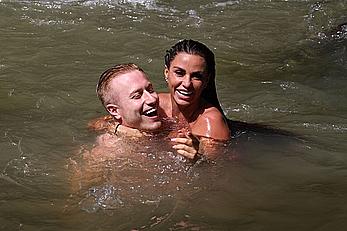 Katie Price swimming topless with Kris Boyson in Thailand