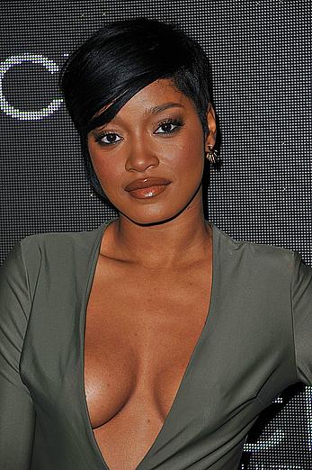 Keke Palmer downblouse at Sean Combs birthday celebration in Beverly Hills