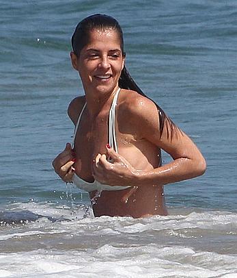 Kelly Monaco in bikini candids in Malibu