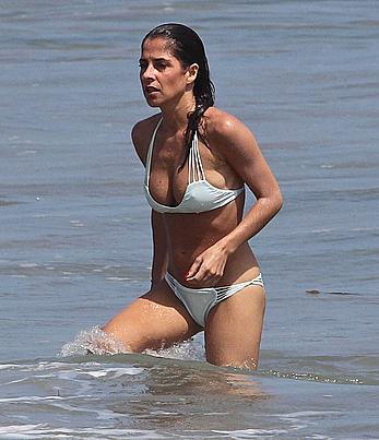 Kelly Monaco in bikini candids in Malibu