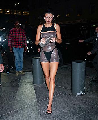 Kendall Jenner wears her undies to a private party after the Met Gala