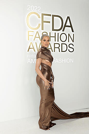 Khloe Kardashian hard nipples and sideboob at CFDA Fashion Awards