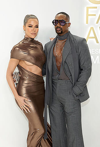 Khloe Kardashian hard nipples and sideboob at CFDA Fashion Awards