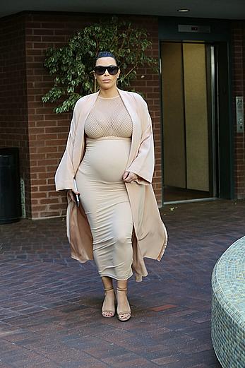 Kim Kardashian pregnant out and about in Beverly Hills