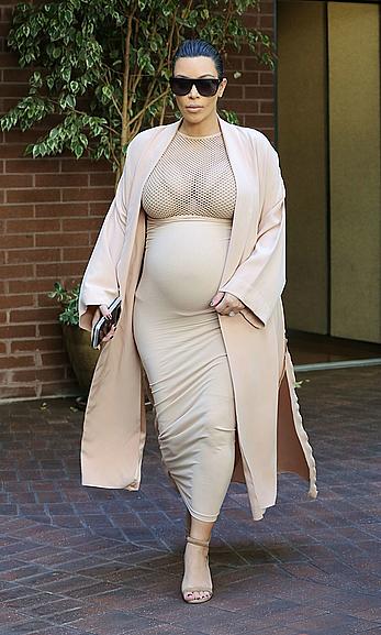 Kim Kardashian pregnant out and about in Beverly Hills